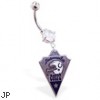 Belly Ring with official licensed NFL charm, Indianapolis Colts