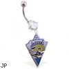 Belly Ring with official licensed NFL charm, Jacksonville Jaguars