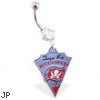 Belly Ring with official licensed NFL charm, Tampa Bay Buccaneers