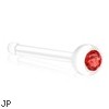 Bioplast Nose Bone with Red Gem, 20 GA