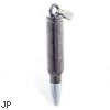 Black coated bullet pendant