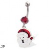 Christmas Santa Belly Button Ring