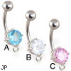 Design your own jeweled belly button ring