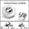 Internally Threaded Surgical Steel Dermal Anchor Hexagon Screw Nut Top