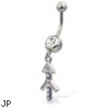 Jeweled Zodiac Belly Button Ring, Sagittarius