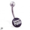 Logo belly button ring "Tattooed Psycho"