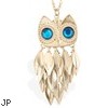 Owl Statement Pendant Necklace