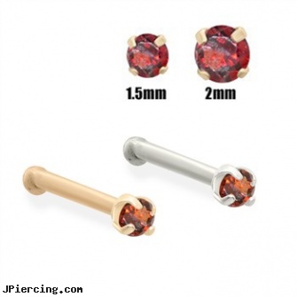 14K Gold Garnet Red Diamond Nose Bone, 14 karet gold navel rings, white gold belly rings, gold navel rings, garnet tongue rings, nose ring gold diamond india