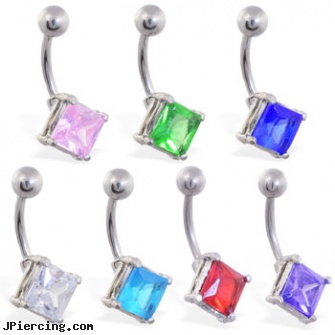 Belly button ring with diamond shaped gem, how much does it cost to get belly piercing, belly button piercing photo, glow in the dark belly button ring, initial belly button ring, nipple ring infections