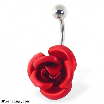 Big rose belly button ring, rose belly jewelry, rose belly button rings, requirements of belly button piercings, star belly ring, belly piercing kit