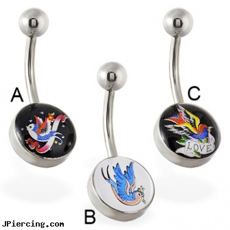 Bird logo belly ring, logo eyebrow jewelry, logo toungue rings, buy logo tongue rings, belly button ring measuring, flexible belly rings