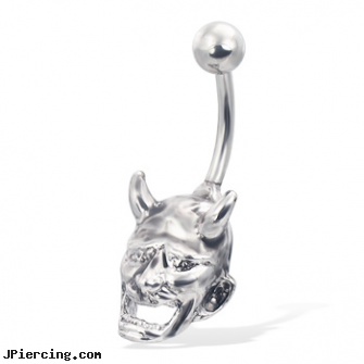 Devil belly button ring, devil doll tattoo body piercing studios, shedevil belly rings, tazmanian devil belly button ring, stainless steel belly rings, halloween belly rings