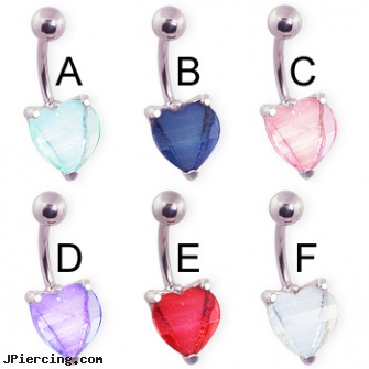 Large jeweled glitter heart navel ring, large penis, large gauge body jewelry, large taper body piercing, jeweled navel slave rings, jeweled labrets