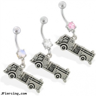 Navel ring with dangling fire truck, photo of girls navel, navel ring sex girl, navel piercing needle, oral sex with tongue ring, 14 butterfly belly rings photos