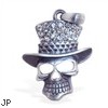 Skull with jeweled hat pendant