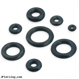 Pack Of 10 Black Rubber O-Rings, nose ring packages, packaging and body jewelry, body jewelry and packaging, black penis, black line titanium body jewelry jewelry nipple